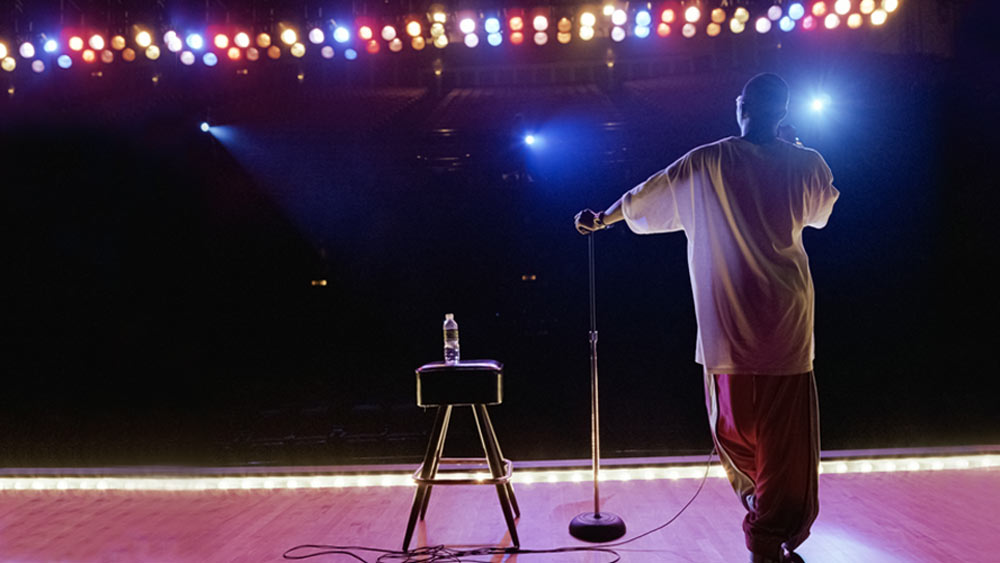 photo of comic on stage