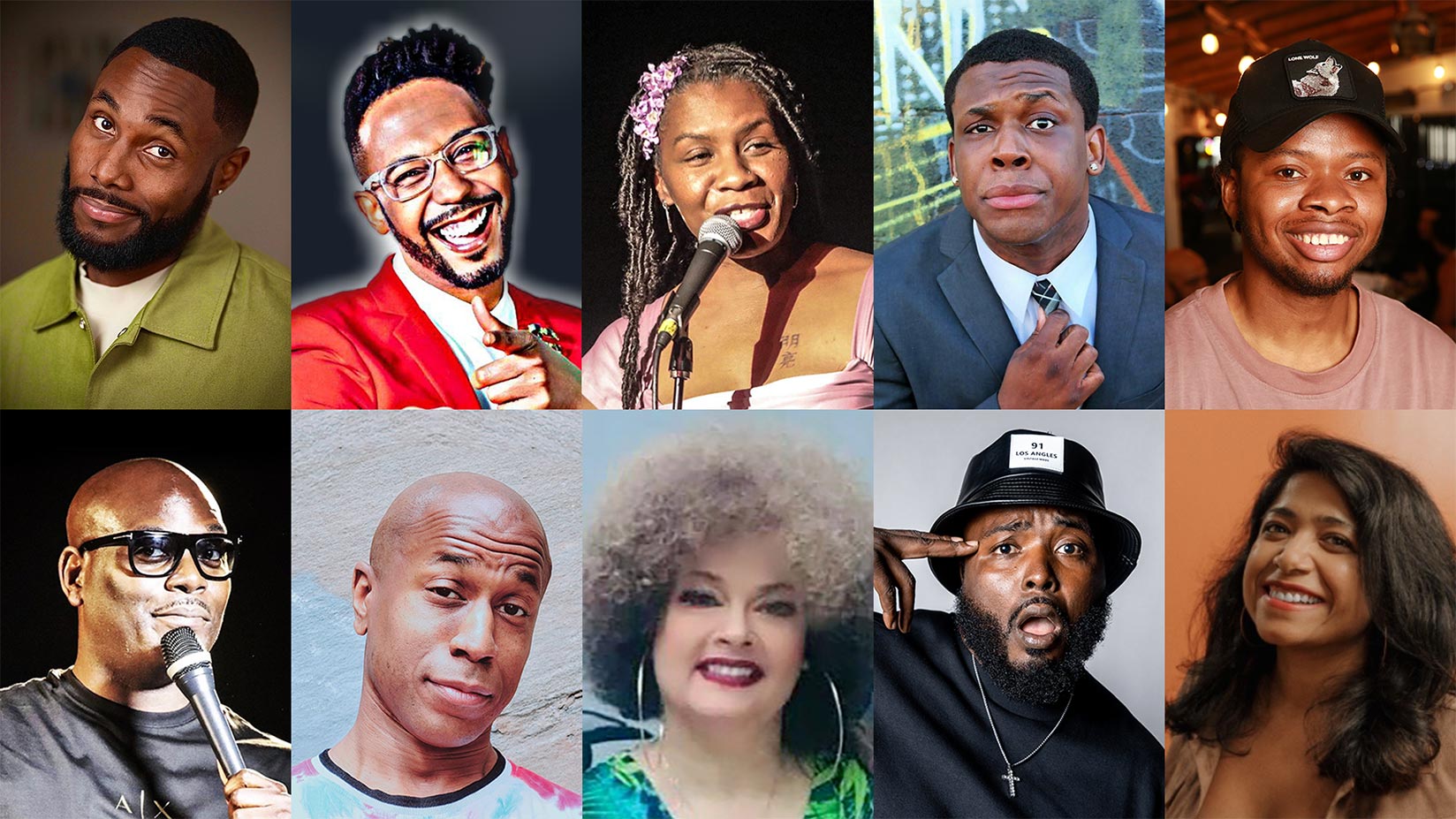 photo collage - Rob Gordon, Anthony Oakes, Apple Brown Betty, Mason King, Quadir Yussuf, Raeshaun Reese, Rio Paris, The Gwynn Factor, B Tuck & Ritu Tirthani